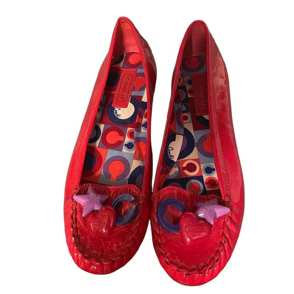 COACH PATENT LEATHER FLATS - Picture 1 of 6